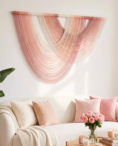 Tempospark Large Macrame Wall Hanging, 59x39 Inch Boho Wall Hanging, Macrame Wall Art Hand-dyed Ombre Design for Bedroom Living Room Apartments Entryways, or Above Bed - Image 3