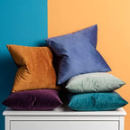 JUSPURBET 28x28 Euro Velvet Throw Pillow Covers Set of 2,Rust - Image 2