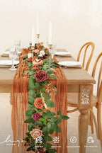 Ling's moment 5 FT Terracotta Artificial Flower Garland Fall - Image 2