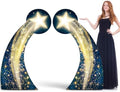 Leinuosen 2 Pcs 5 ft Starry Night Gate Cardboard Stand up Cutout Large Life Size Starry Night Party Decorations Backdrop Prom Party Photo Prop Standup for Movie Magical Events Birthday Homecomings by Leinuosen