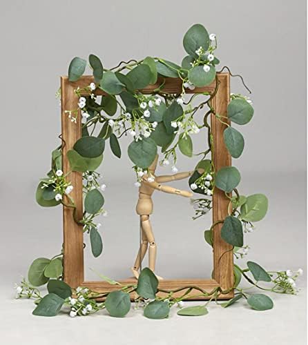 Artificial Eucalyptus Garland 4 Pack, Faux Babys Breath Flowers Gypsophila Vine 5.57Ft, Real Touch Hanging for Wedding Arch Party Home Decor DIY - Image 5