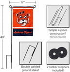 Auburn Vintage Retro Throwback Garden Flag with Stand Holder - Image 3