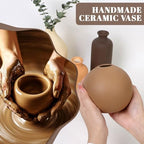 Ceramic Vase Set of 4 Modern Farmhouse Decor Vases for Home Table Centerpiece - Rustic Flower Vases for Living Room Kitchen Shelf Bedroom Office Bathroom Dining and Coffee Table Decor - Image 3