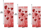 Qilmy Valentine's Day Love Heart Door Cover Washable High Elastic Fabric Waterproof Front Festive Door Cover for Home, Indoor Outdoor Party Decoration,35 x 79 Inch - Image 3