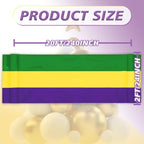 3Pack Mardi Gras Bunting 2x20Ft Large Carnival Bunting Banner Purple, Green, Gold Stripe for Mardi Gras, Lent, Easter, Home Decor Outside Garden Fence New Orleans Themed Party Décor Indoor Outdoor - Image 3