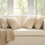 MIULEE Soft Corduroy Decorative Throw Pillow Covers Beige 18x18 - Image 5