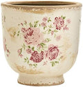 Nearly Natural 7.5 in Tuscan Ceramic Floral Print Planter for Decor by NearlyNatural
