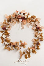 Ling's Moment 9FT Eucalyptus & Willow Leaf Garland, Rust & Sepia - Image 4