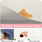 Maxpearl Faux Leather Placemats Set of 6 - Waterproof - Wipe Clean - Heat Resistant - Anti Slip Dining Table Place Mats, Suitable for Indoor & Outdoor Use, 17’’x12’’, Ivory White - Image 4