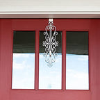 Front Door Wreath Hanger, Adjustable Hook Length Colonial Design, White - Image 3