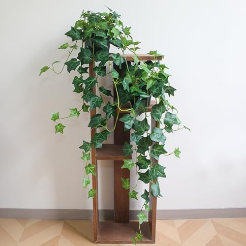 Fake English Ivy Plants in Pots Set of 2 – Realistic Artificial Ivy Greenery for Home Decor, Tabletop, Office, Shelf, Balcony or Bathroom – Lifelike Faux Hanging Vines, No Maintenance Required - Image 5