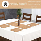Jute Braided Placemats Set of 4-100% Jute Nonslip 14x14 inch Square Farmhouse Vintage Placemats for Dining Table - Perfect for Indoor Outdoor Natural Jute Placemats - Image 5