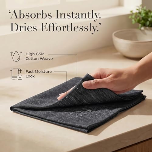 Urban Villa Cloth Napkins Cotton 20x20 (Set of 12) Black/White - Image 3