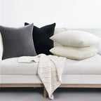 Topfinel 20x20 inch 4 Pack Black and White Decorative Throw Pillow Covers,Soft Velvet Modern Unique Designs,Mix and Match for Home Fall Decor,Cushion Covers Set of 4 (Black/White) - Image 4