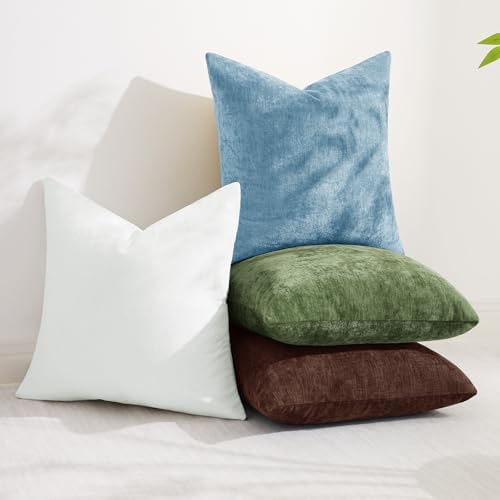 decorUhome Soft Chenille Reddish Brown Throw Pillow Covers 24X24 Set of 2 - Image 7