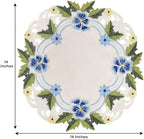 Decozen Set of 8 Doilies for Table, Lace Doilies - Rustic, Crochet, Farmhouse, Kitchen, Round Table Placemats - Valentines Day Decorations - 15 inch Blue and Green White, The Eternal Grace Collection - Image 6