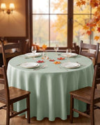 Round Tablecloths 120 Inch, 2-Pack Waterproof Slub Textured - Image 2