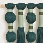 Macrame Wall Hanging Green Boho Wall Decor Handmade Fiber Art 15.7"W*39"L - Image 6