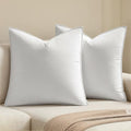 MIULEE Decorative Pure White Velvet Euro Sham Throw Pillow Covers 26x26 in by MIULEE