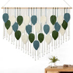 KHOYIME Large Macrame Wall Hanging Boho Home Decor Bohemian Leaves Tapestry by KHOYIME