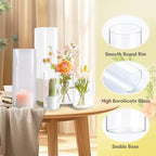 42pcs Glass Vase Cylinder Vases for Centerpieces 7 Vases of Different Sizes Small Flower Glass Clear Vases Home Decor Centerpiece Table Flower Vase Decorations for Wedding Decoration＆Holiday - Image 4