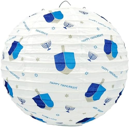 The Dreidel Company Hanukkah Hanging Ball Lanterns Ornaments 6 Piece Decorations (Pack of 8) - Image 2