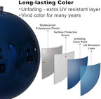 Navy Blue 8.0" Extra Large Christmas Ornaments - Christmas Tree Decoration Balls Shatterproof Hanging Shiny Balls for Birthday Holiday Wedding Decorations Set of 2pcs - Image 4