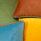Warm Jewel Tone Soft Velvet Decorative Throw Pillow Covers, 4 Pack, 18x18 Inch Rust Mustard Yellow Green Blue Accent Pillow Covers - Image 6