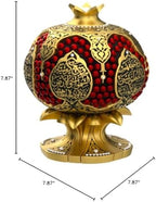 Pomegranate Muslim Home Table Decor Showpiece Eid Gift Islamic Ayatul Kursi (Gold) - Image 5