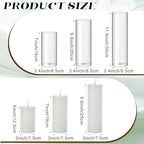 Shihanee 3 Pillar Candle and Holder, L, White - Image 2
