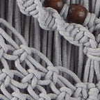 Deco 79 Cotton Macrame Wall Decor with Beaded Tassels, 36" x 1" x 46", Gray - Image 7