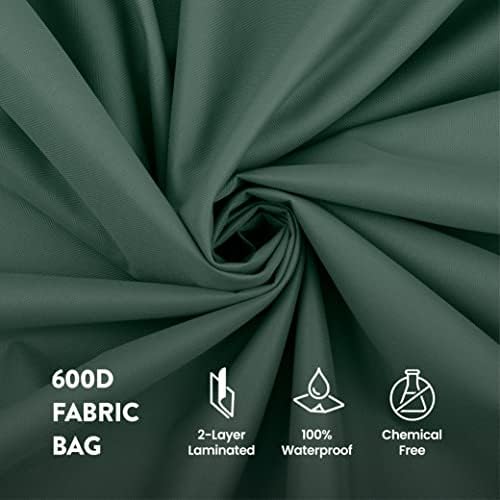 ZOBER 600D Oxford Fabric Rolling Christmas Tree Storage Bag - Fits 7.5 Ft Artificial Trees - Waterproof Christmas Tree Bag For Storage Box For Xmas, Durable Handles and Wheels - Card Slot - Green - Image 5