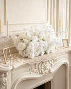 18inch Aisle Flower Garland Centerpieces, White Rose & Sakura Artificial Flowers for Wedding Arch, Backdrop, Reception Table Decor - Floral Runner for Ceremony Pathway & Bridal Suite - Image 4