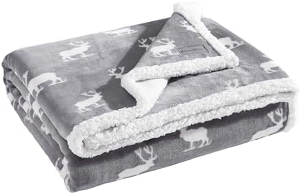 Eddie Bauer - Throw Blanket, Brushed Fleece & Plush Sherpa Bedding, Blanket for Couch & Bed (Elk Stance Grey, 50" x 60") - Image 6