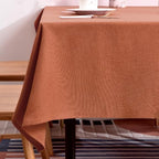 BALCONY & FALCON Rectangle Table Cloth Waterproof Cinnamon 55"x71" by BALCONYFALCON