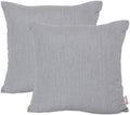 Outdoor/Indoor Sunbrella Throw Pillows Square Set of 2 Pieces 24 inch x 24 inch Canvas Granite - Cover Only, Insert Not Included by Unknown