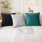 CaliTime Decorative Couch Throw Pillow Covers 26 X 26 Inches Black - Image 5