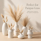 Set of 12 White Ceramic Vase for Pampas Grass Flowers, Japandi Small Vases in Bulk for Wedding Centerpieces, Shelf and Table Decorations, Living Room and Bedroom Decor, DIY Gift - Image 3
