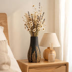Home Decor Vases for Centerpieces,Wood Flower Vase for Living Room Decor，Black Boho Bookshelf Desk Entry Way Coffee Table Decor,Kitchen Office Laundry Bedroom Decor Aesthetic Vases for Flowers - Image 4