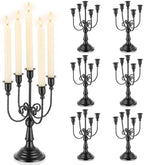 Romadedi Halloween Candelabra, Black 5-Arm Candle Holder 11.8", Set of 6 by ROMADEDI