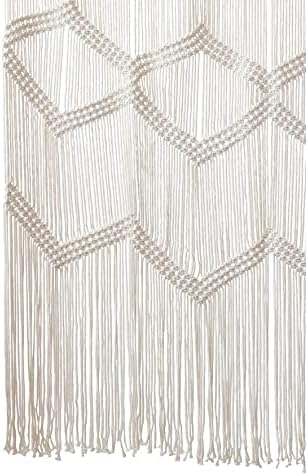 Flber Macrame Curtain Window Macrame Room Divider Doorway Curtain Boho Macrame Wall Hanging Living Room Bedroom Decor 42" W x 75" H - Image 5