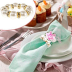 240Pcs Gold Pearl Napkin Rings Bulk Imitation Pearl Napkin Ring for Wedding - Image 5