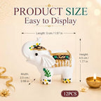 12 Pcs Indian Return Gift Bulk for Pooja, White Elephant Statue - Image 2