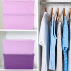 Menkxi 4 Pcs Storage Bins with Lids, Dark Purple, Light Purple, Small - Image 6