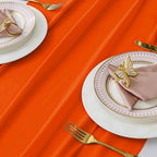 MDS Pack of 5 | Orange |10ft Chiffon Table Runner 29x120 Inches Long Romantic Rustic Sheer Gauze Runner for Wedding Bridal Shower Birthday Banquets Engagement Spring Easter Boho Decorations - Image 4