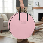 36 Inch Round Storage Bag 1 Pack,Pure Color Pink Waterproof Wreath Storage Container with Handles&Zipper Monochrome Closet Organizer Bags Garland Box by Unknown