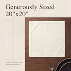 Urban Villa Cloth Napkins Ivory Hemstitch Dinner Napkins Set of 12 (20X20) 100% Cotton Absorbent Washable Durable Reusable Ideal for Hotel Collection Farmhouse Parties Restaurant Lunch Dinner Napkins - Image 6