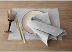Solino Home 100% Pure Linen Placemats Grey Hemstitch, 14 x 19 in, Set of 6 - Image 2