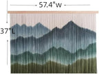 laddawan Extra Large Boho Wall Decor For Bedroom Macrame Wall Hanging Dip-Dyed Tapestry Modern Wooden Home Wall Art For Living room (Green2) - Image 4