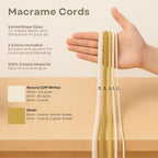 DIY Rope Canvas Kit for Beginners - Complete Macrame Ropes Supplies & Tools | DIY Macrame Art Wall Hanging Decor Starter Set, Craft Kits for Adults, Boho Wall Art Aesthetic Home Decoration (Khaki) - Image 4